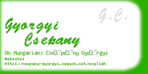 gyorgyi csepany business card